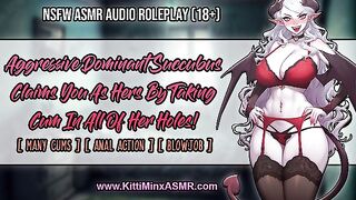 ASMR - Dominant Succubus Claims You By Getting All Holes Filled! Hentai Anime Audio Roleplay