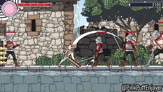 Tribal Warrior Slut Fucks The Invaders into Submission | Hentai Pixel Game