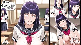 Naruto Hentai Comic Ep.003 - Hinata Hyuga Uniform at the classroom by AmsComc