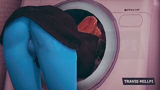 Redhead Stuck in Washing Machine – Sexy Rescue & Locker Room Tease (3D Animation)