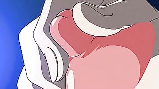 Hentai blonde masturbates on webcam