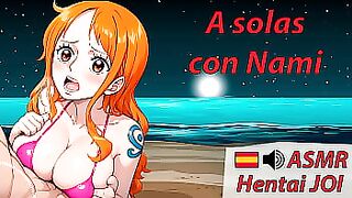 JOI ASMR hentai en español con Nami de One Piece. Empieza suave pero...