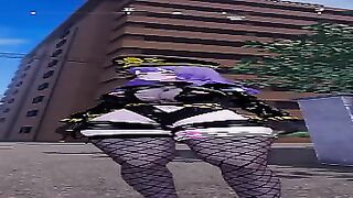 [Hentai Game][3D]Secrets of Exposure,Purple Hair Guard Girl getting WIDE