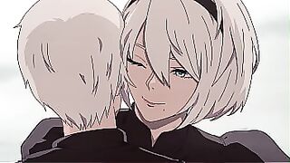 Nier:Automata 2B gets hot sex | Hentai animation