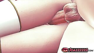 Princess Trix Wild Floor Sex - Hot Date Turns Into Creampie For Horny Redhead Teen With Massive Tits In Dress 3D Hentai Animation