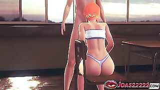 Gwen Tennyson Gloryhole Blowjob - Big Tits & Ass Redhead Takes Massive Cumshot in 3D Hentai
