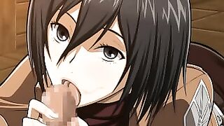 SNK - Mikasa Ackerman Blowjob Hentai