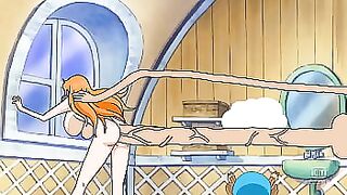 One piece anal hentai parody Nami x Luffy