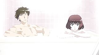 ''Moans Echo in the Steamy Outdoor Bath'' Unexpected Threesome(Hentai Sex) Eng Sub