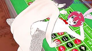 Amate Yuzuriha (MACHU) (Bunny Girl) and Shiiko Sugai (Bunny Girl) intense sex. - Mobile Suit Gundam GQuuuuuuX Hentai