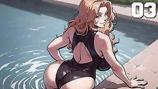 My New Girlfriend #03 - Red Head Step Sis Shows Her New Swimsuit. You can see her big ass and big tits ( Taboo Hentai Game )