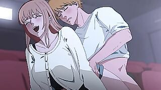 Chainsaw man, Sex at the cinema | Hentai animation