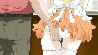 Boss Plays with His Shy Employee While Helping a Client - Hentai UNCENSORED [SUBTITLED]