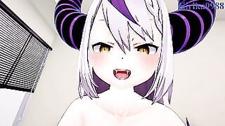 La  Darknesss and Inugami Korone intense sex. - Hololive VTuber POV Hentai