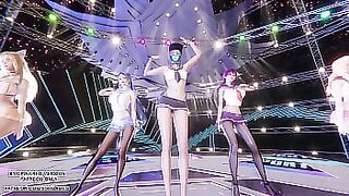 [MMD] SECRET NUMBER - WHO DIS Ahri Akali Seraphine Kaisa Evelynn Sexy Kpop Dance League of Legends Hentai Uncensored 4K 60FPS
