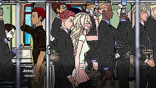 A stranger unexpectedly brought her to orgasm on the bus. Hentai Game