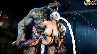 [3D] Ivy Cum inflated by the beast
