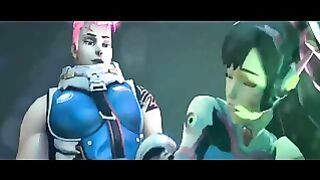 D’va Getting Taught a Lesson From Zarya | Overwatch Futanari