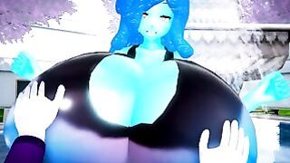 Anna (slime girl) water breast expansion [POV] – By Imbapovi