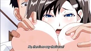 Ahegao hentai busty girls kissing