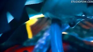 Harley Quinn 3D tentacle action