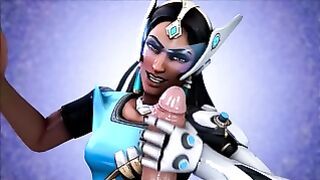 Symmetra Wild Fuck and Deepthroat Montage