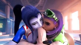 Sombra and Widowmaker blowjob