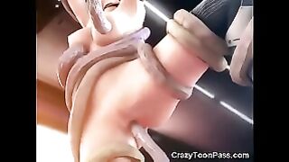 3D Giant Alien Monster Destroys Teen!