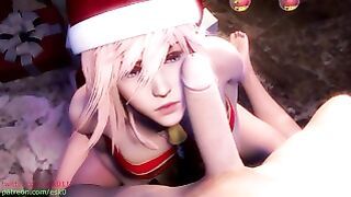 Final Fantasy Lightning Christmas Blowjob