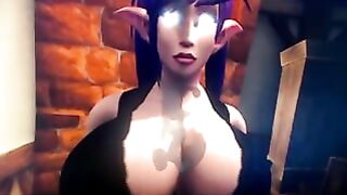 Night Elf Cum Tribute World of Warcraft