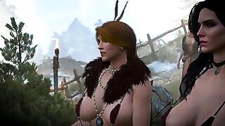 The Witcher 3 And Mods – Triss Merigold Playthrough #21 Ciri Bathouse Scene