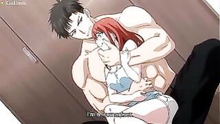 Redhead Hottie Has Sex With a Muscular Guy Hentai