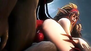 Valeera Sanguinar Double Penetration Worgen Cocks