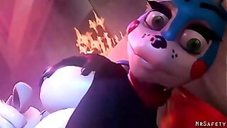 Five Night at Freddy’s Chicks Share Cocks in a Wild Orgy 3D Compilation