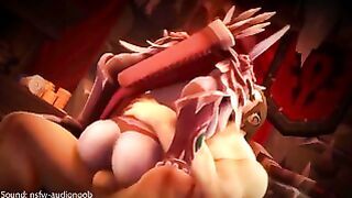 Wild Sex Animatin Where Sylvanas Windrunner Bounces on Huge Dick in Cowgirl