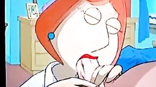 Family Guy Lois Griffin Deep Blowjob and Schoolgirl Cowgirl Ride