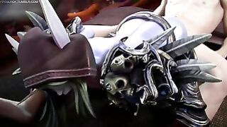 World of Warcraft Sylvanas Reverse Cowgirl 3D Sex