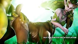 World of Warcraft Lunara Gets Her Anal Stretched By Orc Cock