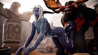 Warcraft Nightborne & Tauren Animation [3mins]