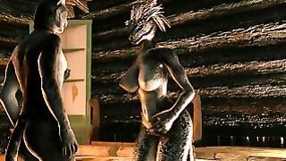 Argonian shalters Khajiit from a storm: part one