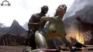 Skyrim Orc fucks a beautiful orc girl #2