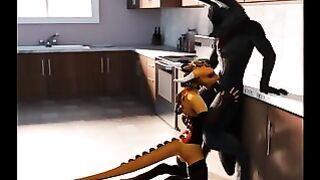 The dragon and the canine (furry hentai)