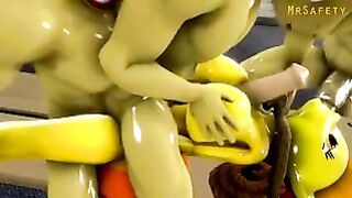 MLP SFM Spitfire gets Gangbanged in a shower room by an OC!