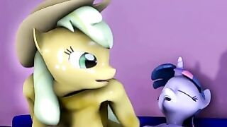 Futa Twilight Sparkle solo and with Applejack