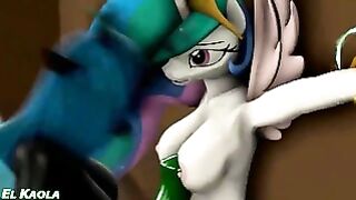 MLP FUTA 3D – PRINCESS CELESTIA X CHRYSALIS – FUCKING THE PENIS – CLOP 3D