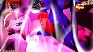 My Little Pony Evil Luna and Evil Cadance Futanari 3D Sex