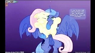Fluttershy & Luna Lucent Dreams by Mittsies and Atryl