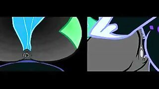 Nightmare moon and Chrysalis sex