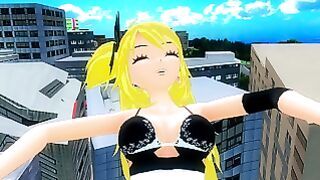 Hot Blonde Giantess Growing