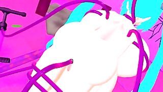 Miku Gets a Hose Shoved Up Her Butt and Inflates Until She Explodes!